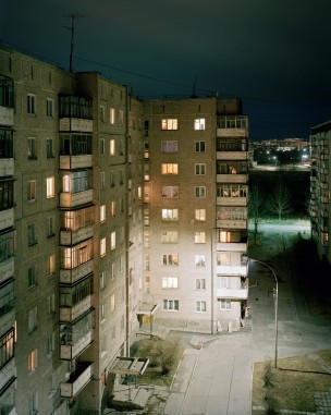 Appartementsgebouw in Vagonka district, Nizhny Tagil, Rusland, 2006